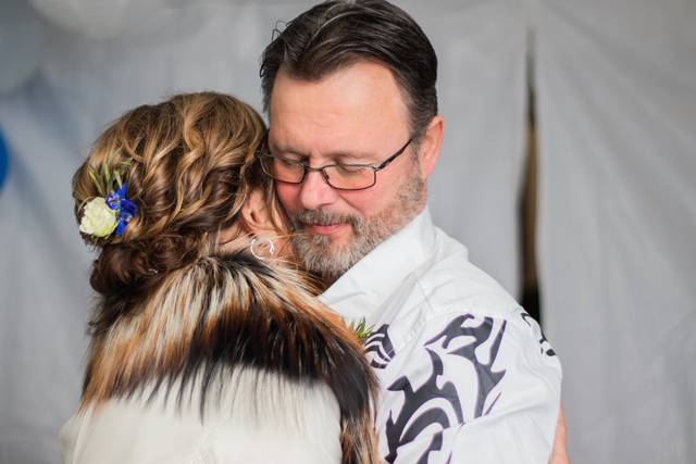 Couple embracing