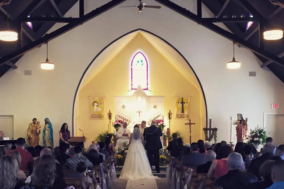 Indoor wedding ceremony