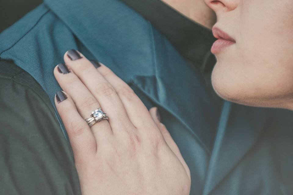 Wedding ring close up