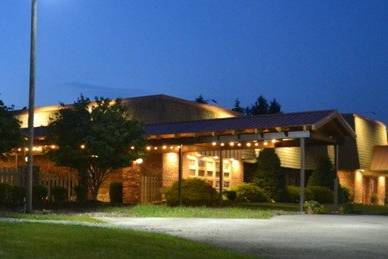 An evening view of Frescos Pavilion at The Chadwick