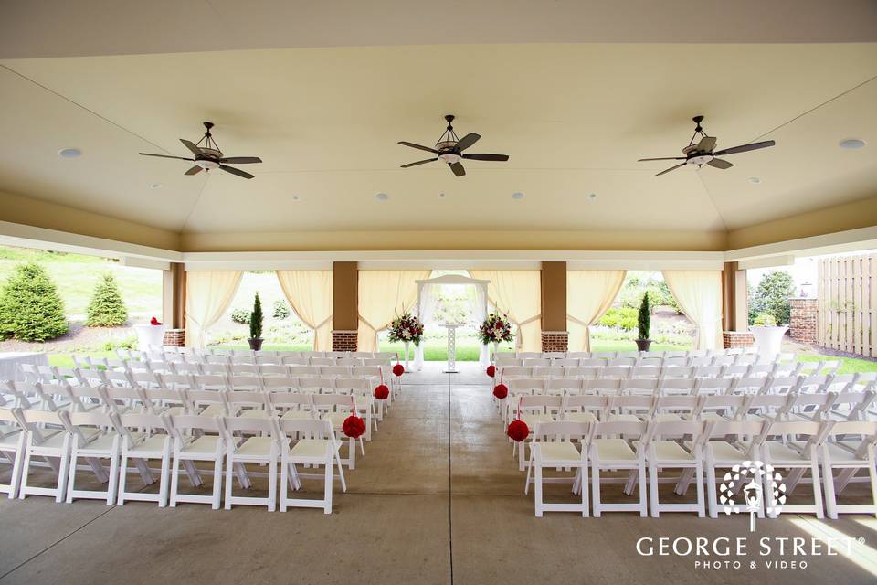 Ceremony with Red Accents