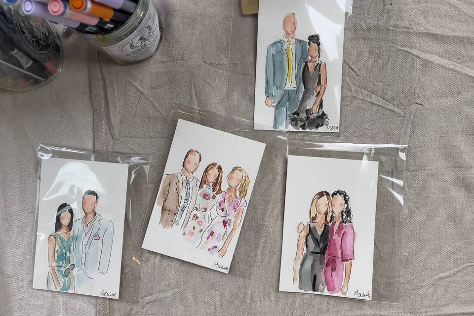 Watercolor guest portrait