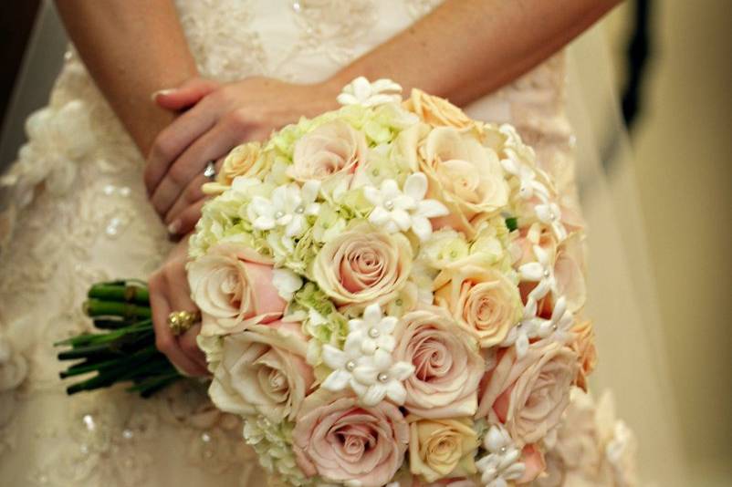 Bride holding her bouquet