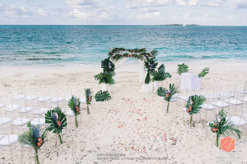 Beach-side ceremony
