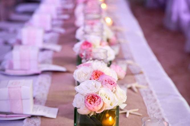 A pink tablescape