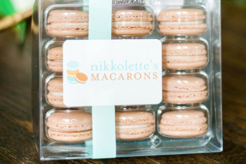 A dozen of macarons