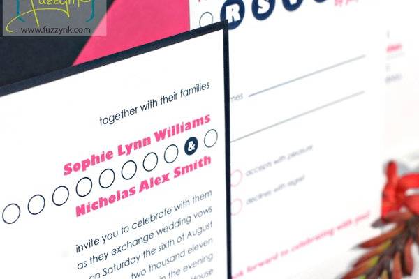 Signature Collection Wedding Invitations - Sophie Suite
Customize with your choice of color, font, and wording.  Available print methods: letterpress, thermography, offset or digital.