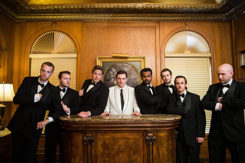 Groom with groomsmen