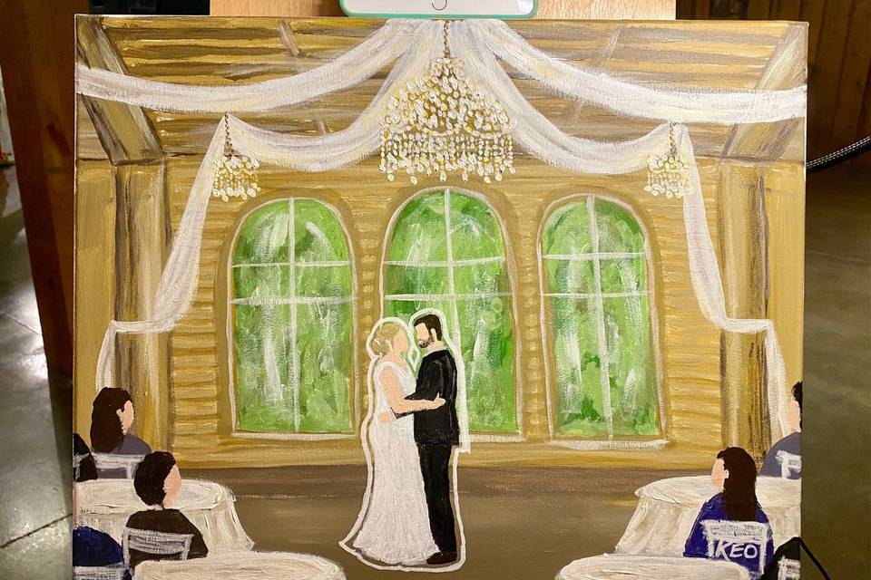 Live wedding painting