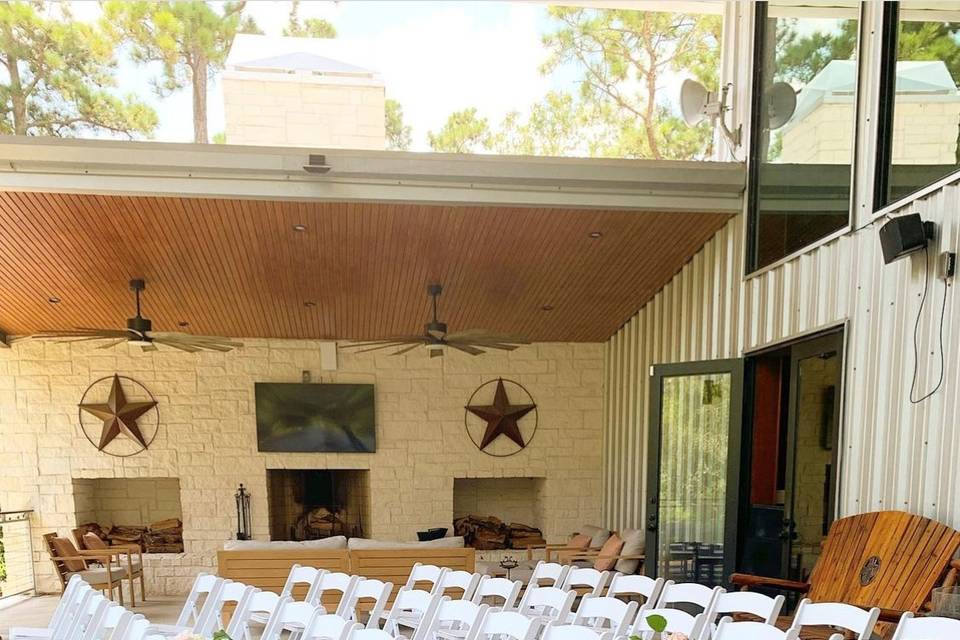 Ceremony on patio