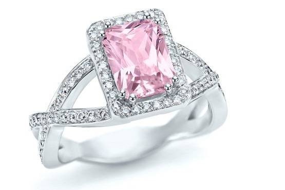 Pink engagement ring