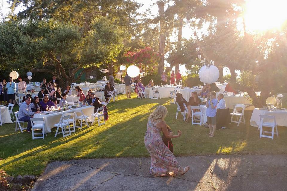 Backyard reception