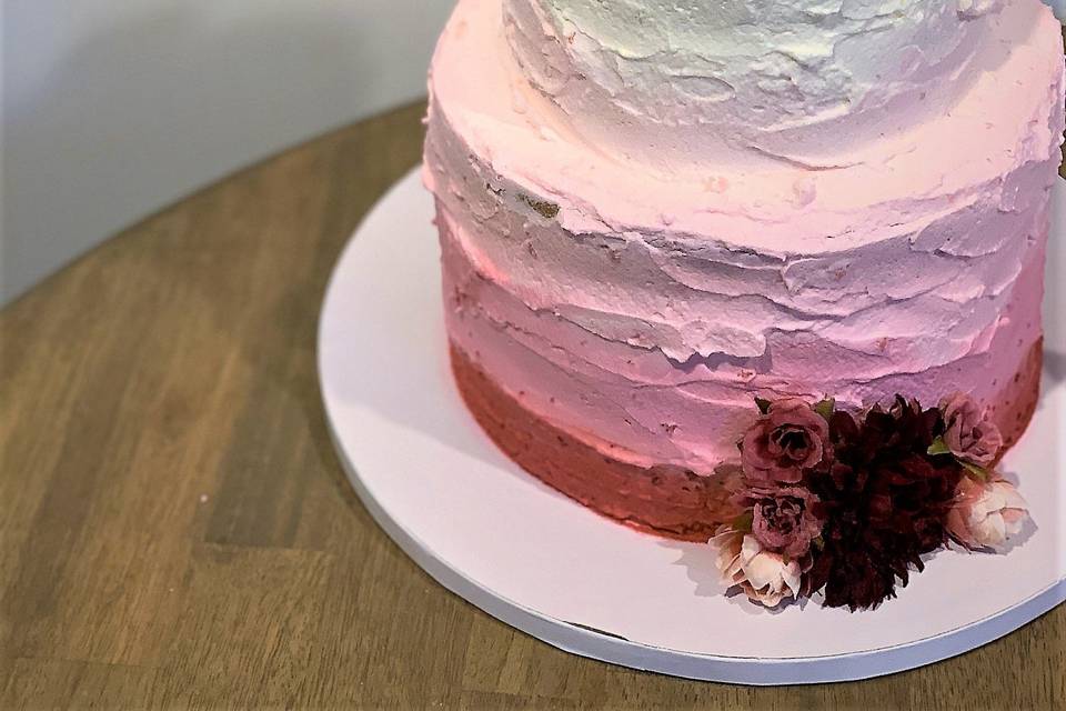 Whipped frosting ombre