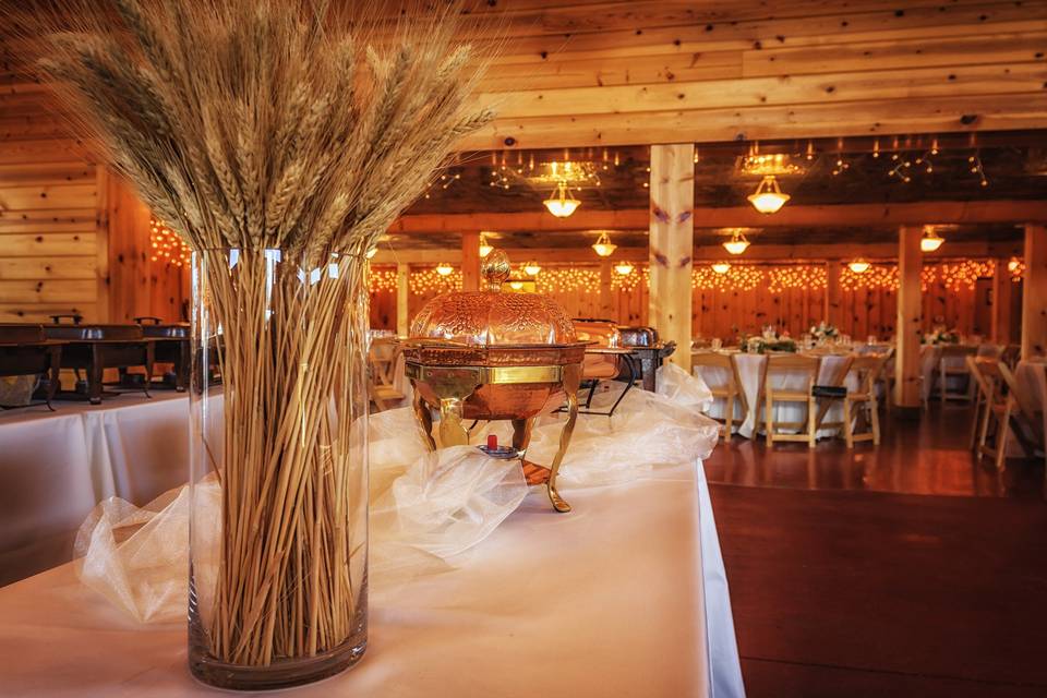 Country style reception set-up