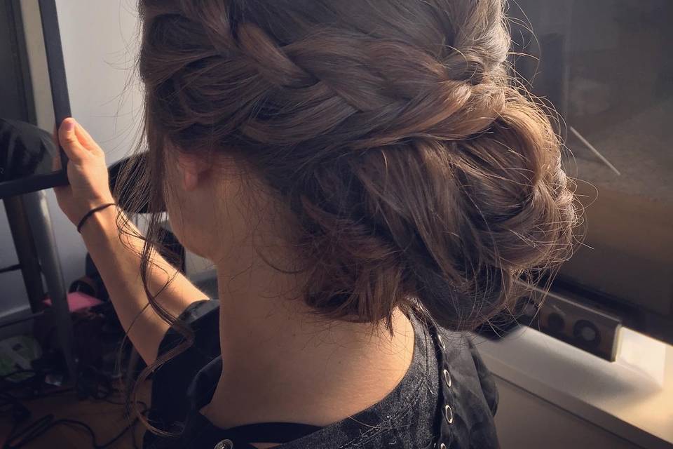 Updo with braids
