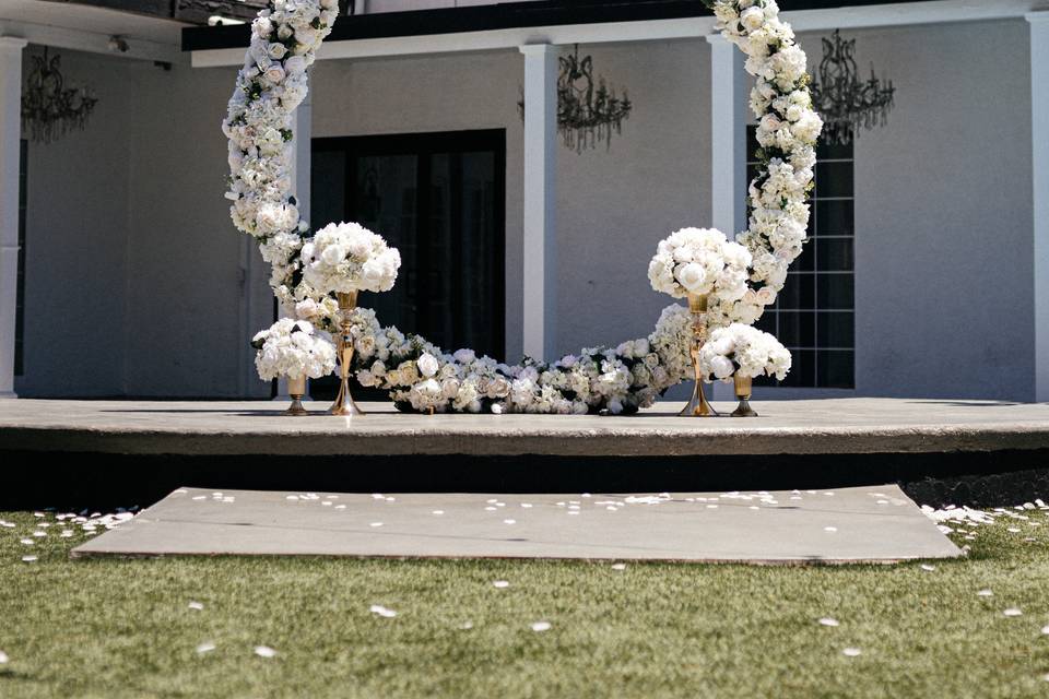 Lovely White Flower Arch