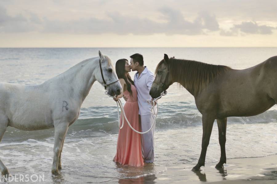 Horseback wedding