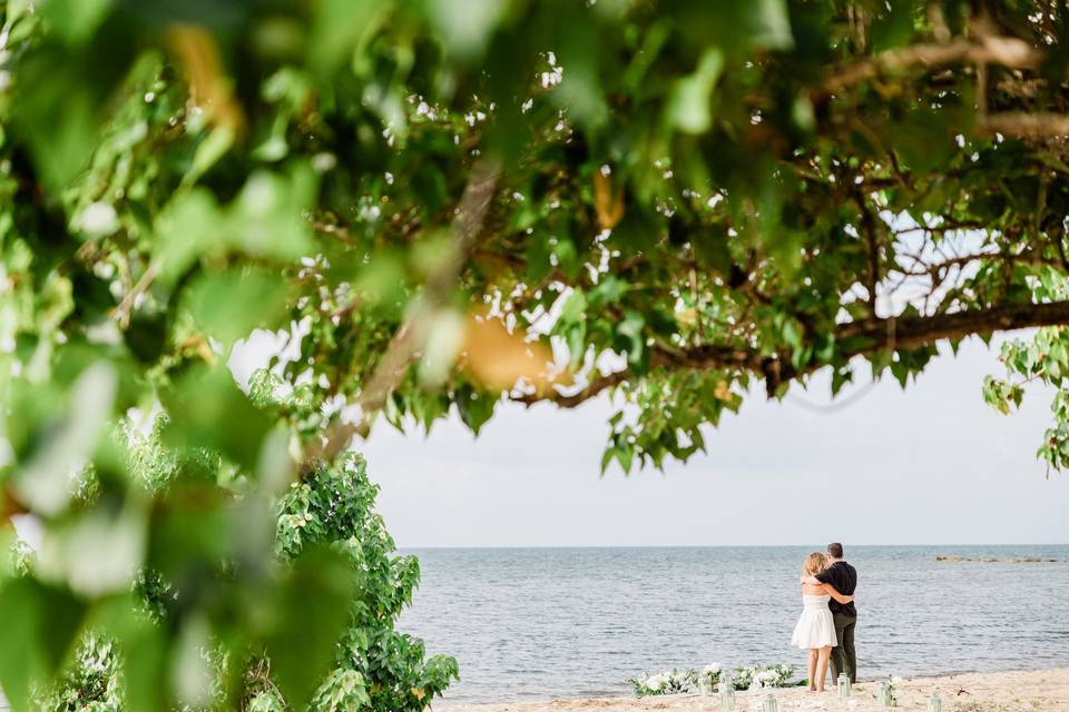 Couple on beach, Vieques
