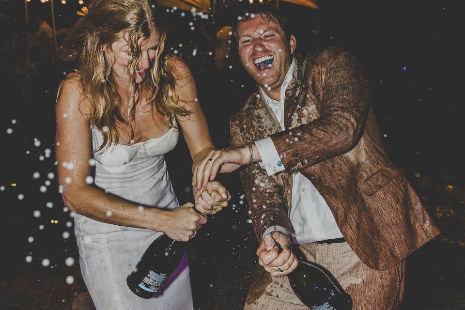Rainy reception party