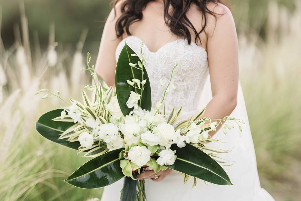 Bride with florals