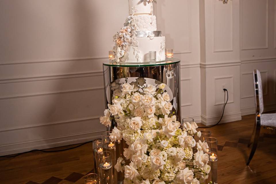 Floral Cascade for the Cake