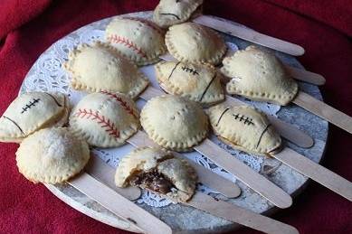 Sports-themed pie pops