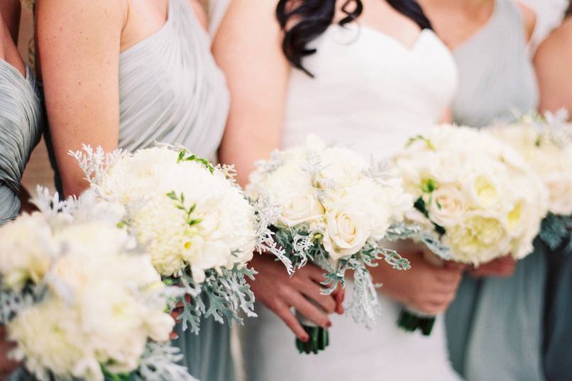 The bride and bridesmaids