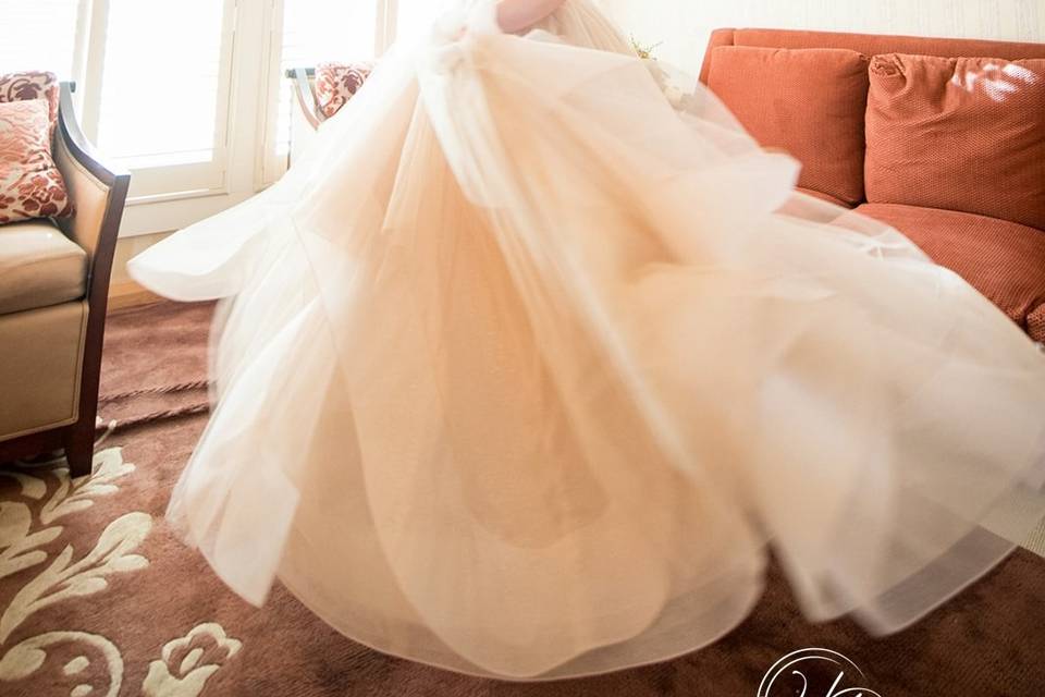 Bride in bridal suite