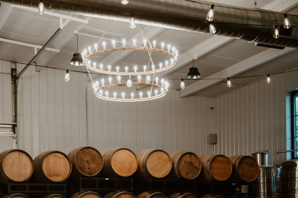 Intimate winery reception.