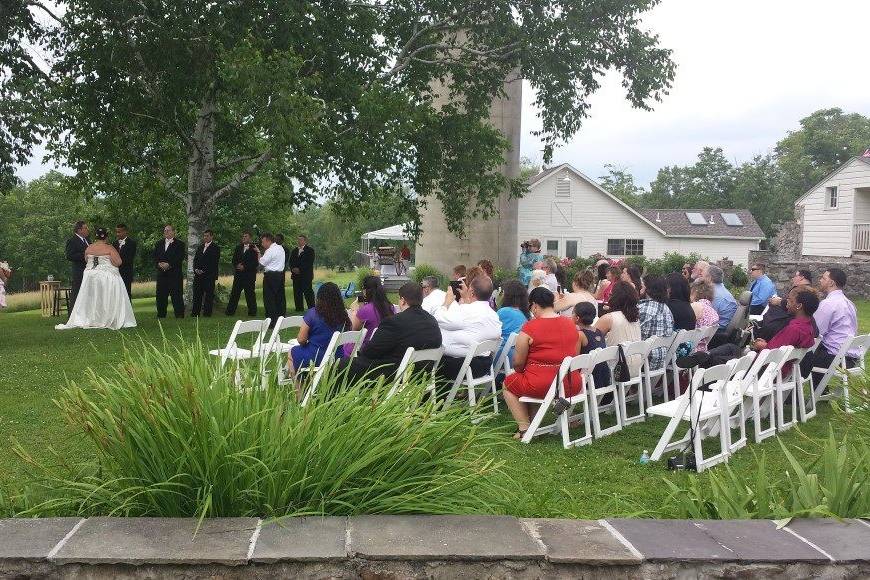 Outdoor wedding ceremony