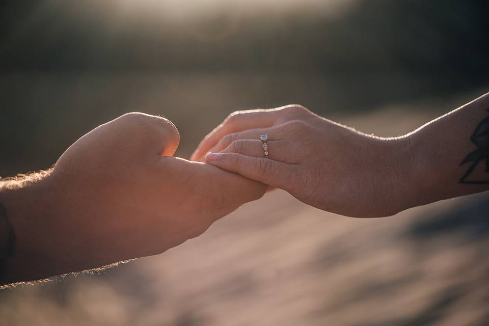 Engaged couple
