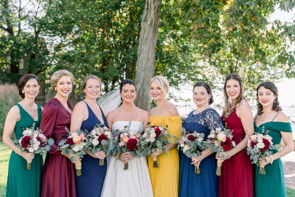 Bridal party hair and makeup