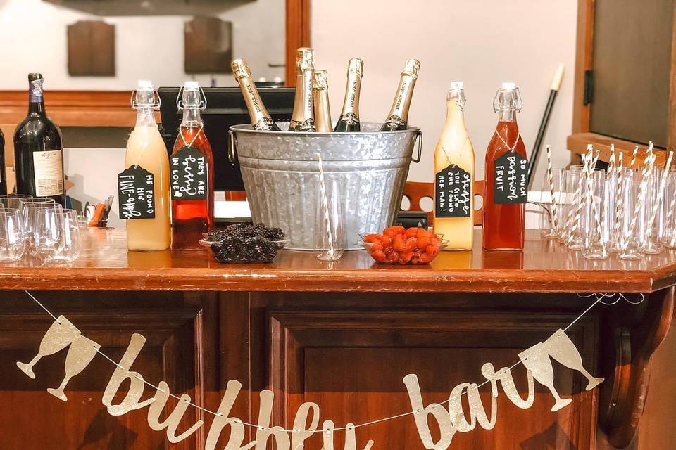 Bubbly bar @ couples shower