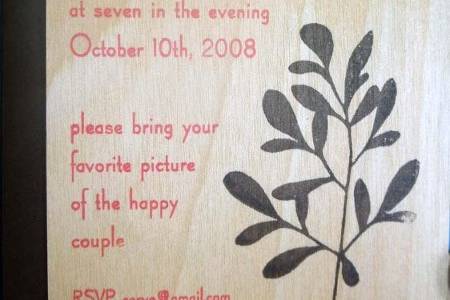 wooden invite