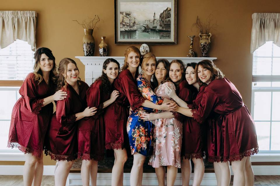 A bride and her tribe!