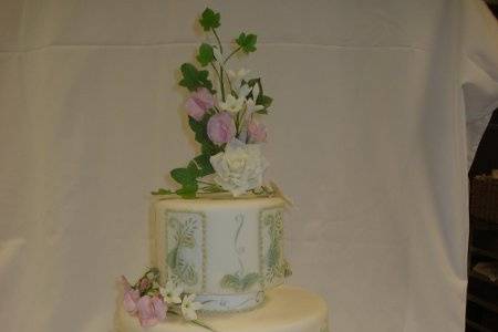 Marble wedding cake