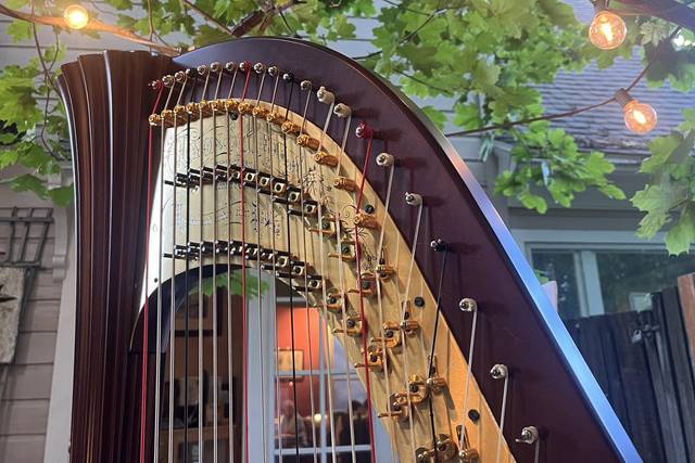 Harp with ambient lighting