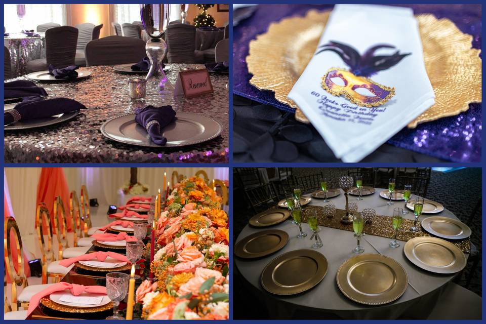 Themed table setting decor