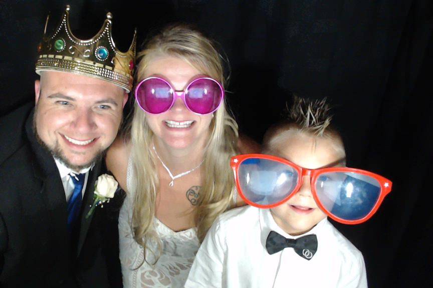 Bride and Groom In Photo Booth