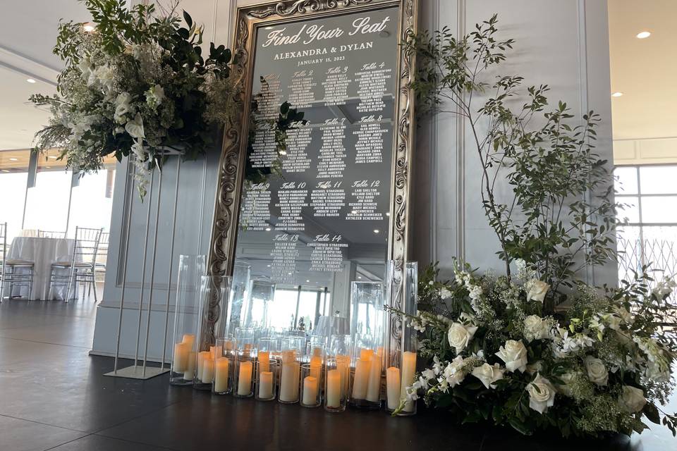 6'x3' Silver Seating Chart