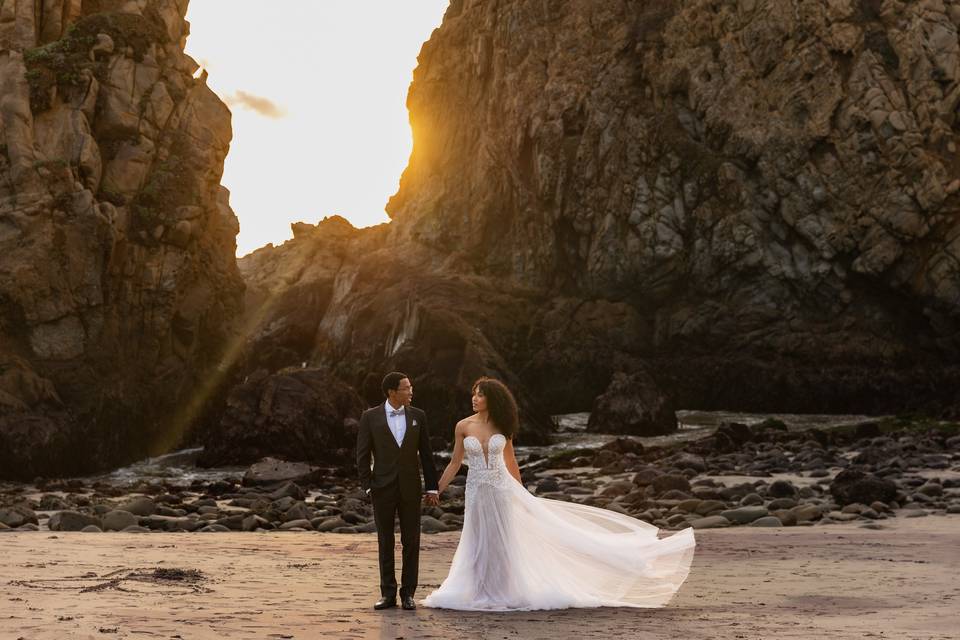Coastal wedding photography
