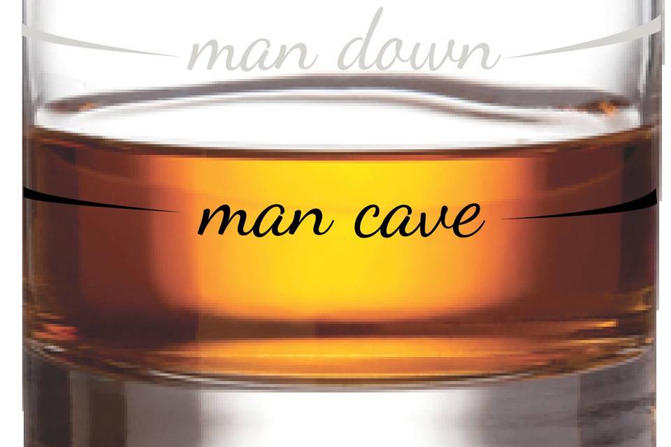 Groom tumbler - man down and man cave