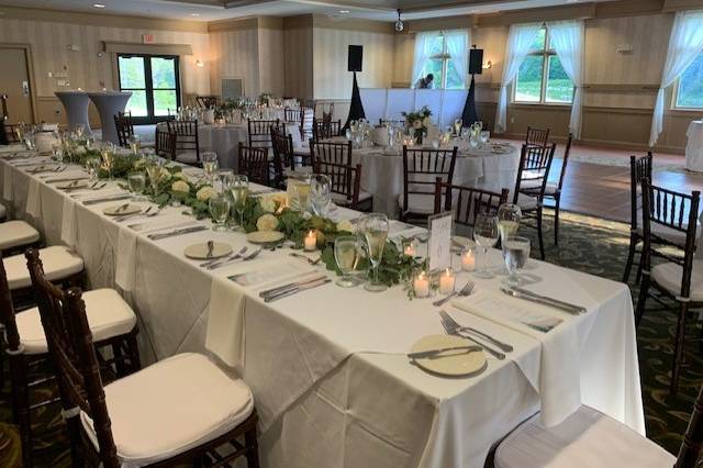 Ballroom long tables