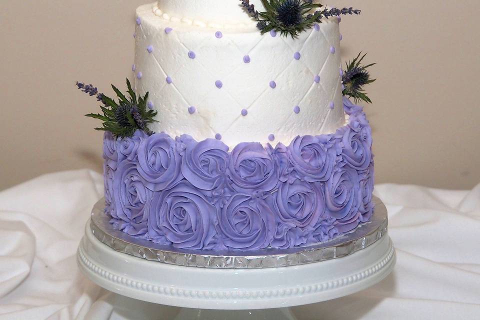 Lavender and White Cake