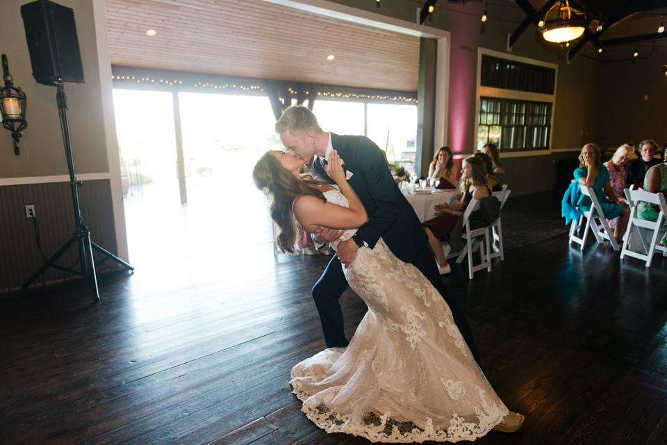 Reception decorations and DJ booth