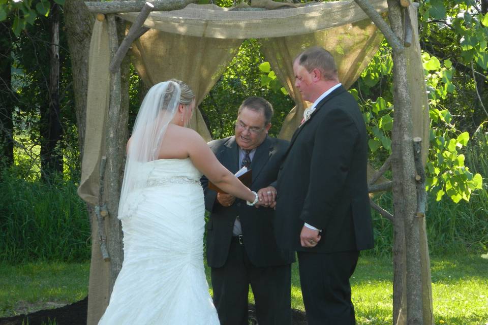 Officiant leading the ceremony