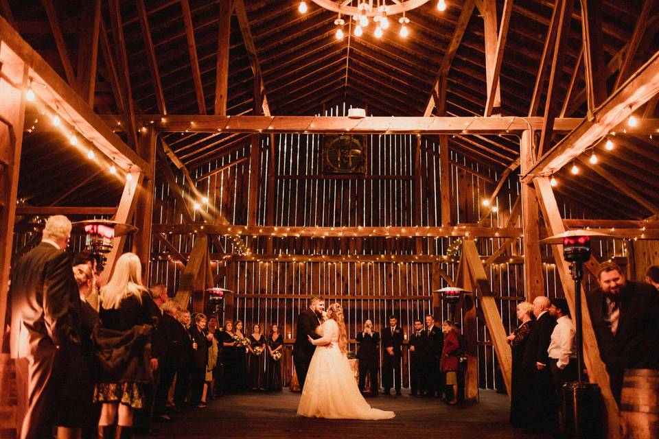 First dance in a barn