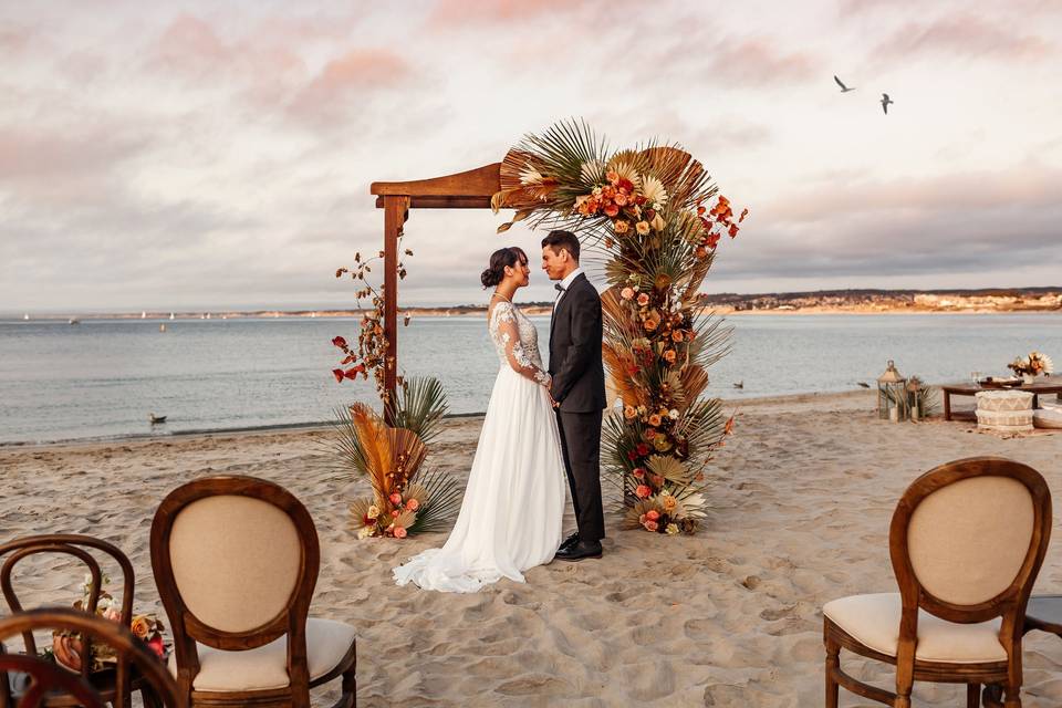 Ceremony at Monterey Beach