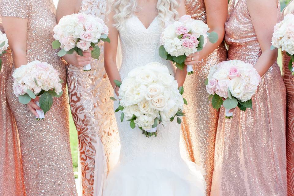 Rose Gold Sequin wedding