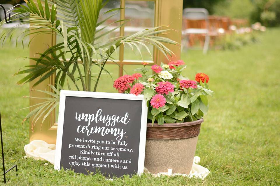 Wedding signage